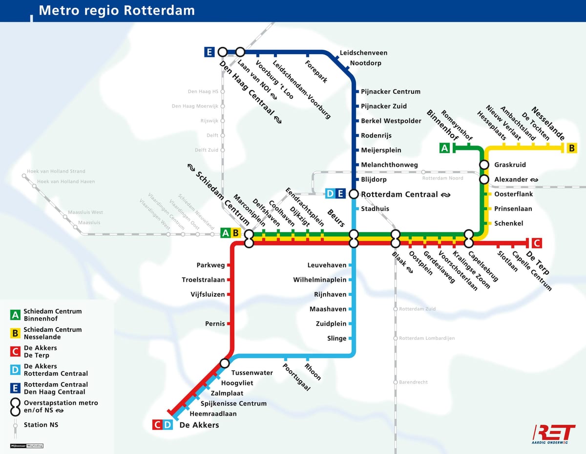 ที่ hague แผนที่รถไฟใต้ดิน