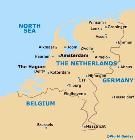 Rotterdam อัมสเตอร์ดันแผนที่