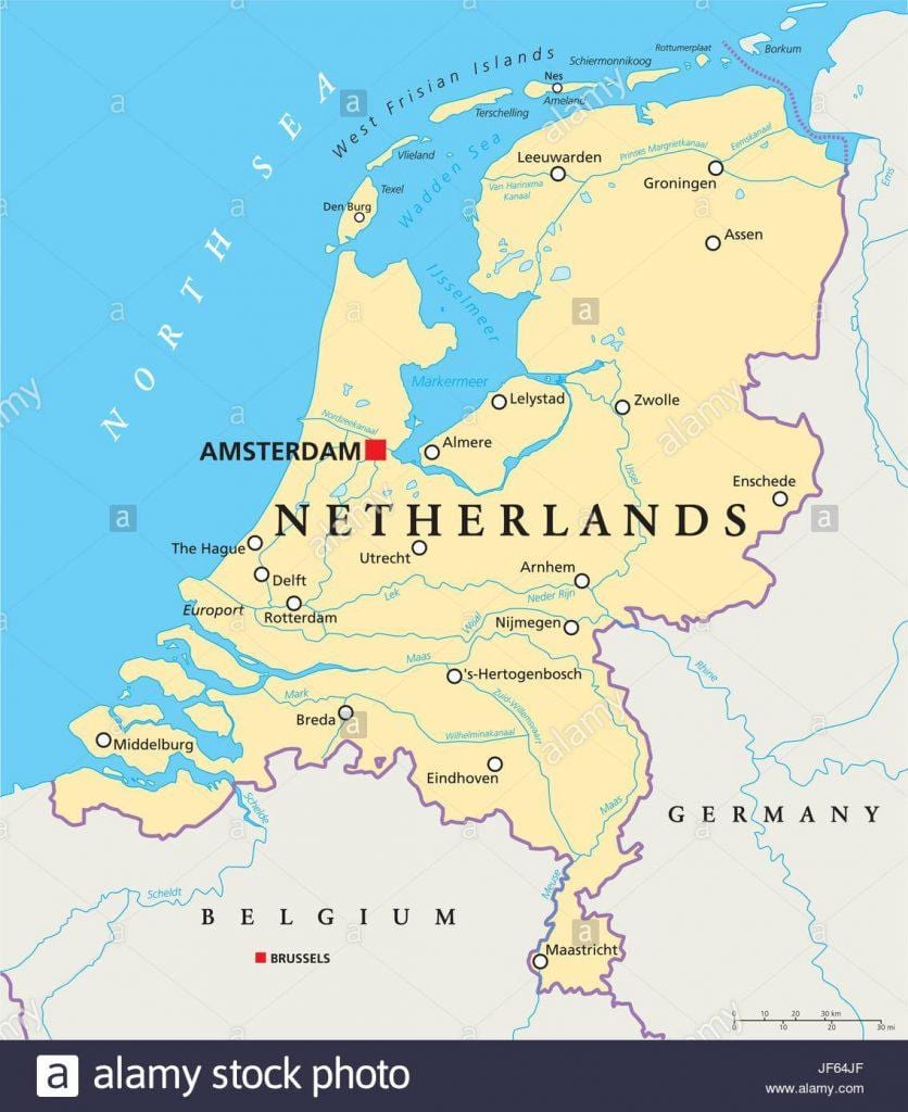แผนที่ Rotterdam และอัมสเตอร์ดัม