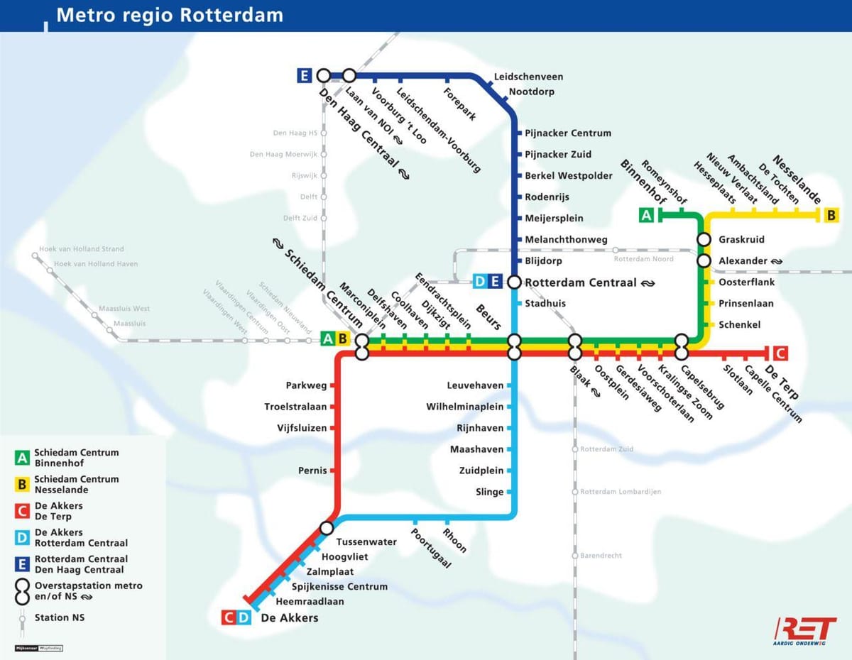 Rotterdam ใต้ดินแผนที่