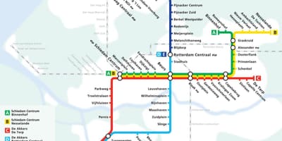 แผนที่ของตำรวจนครบา Rotterdam เนเธอร์แลนด์