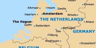 Rotterdam อัมสเตอร์ดันแผนที่