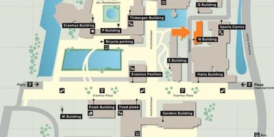 แผนที่ของ erasmus มหาวิทยาลัย Rotterdam 