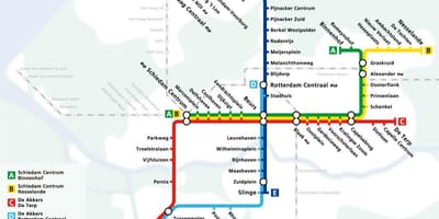 Ret แผนที่ Rotterdam