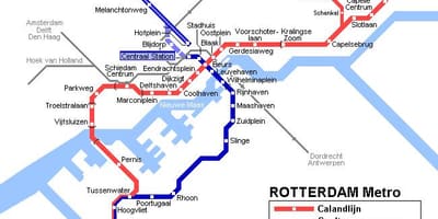 Rotterdam สาธารณะขนส่งแผนที่