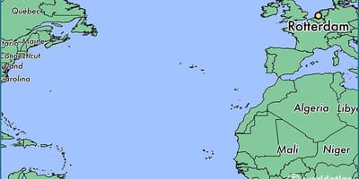 แผนที่ Rotterdam บนโลก 