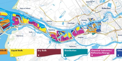 แผนที่ของพอร์ต Rotterdam 
