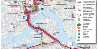 แผนที่ Rotterdam มาราธอน 